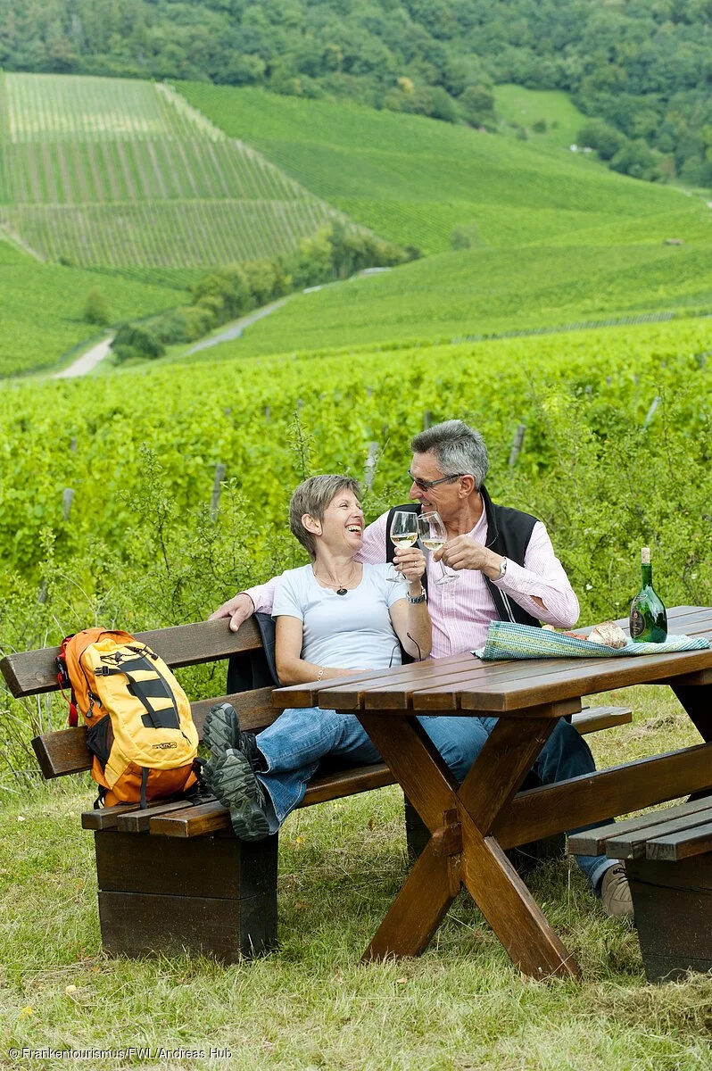 Rast in den Weinbergen bei Iphofen