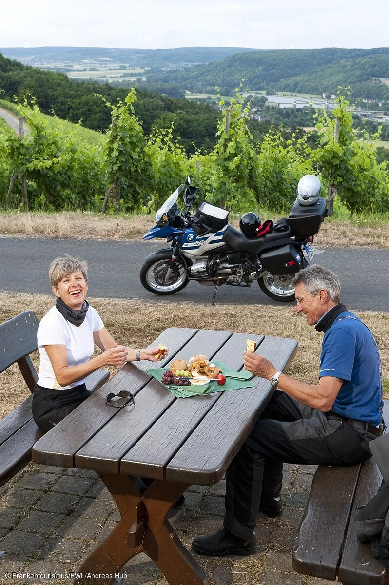 Mit dem Motorrad durch das Fränkische Weinland