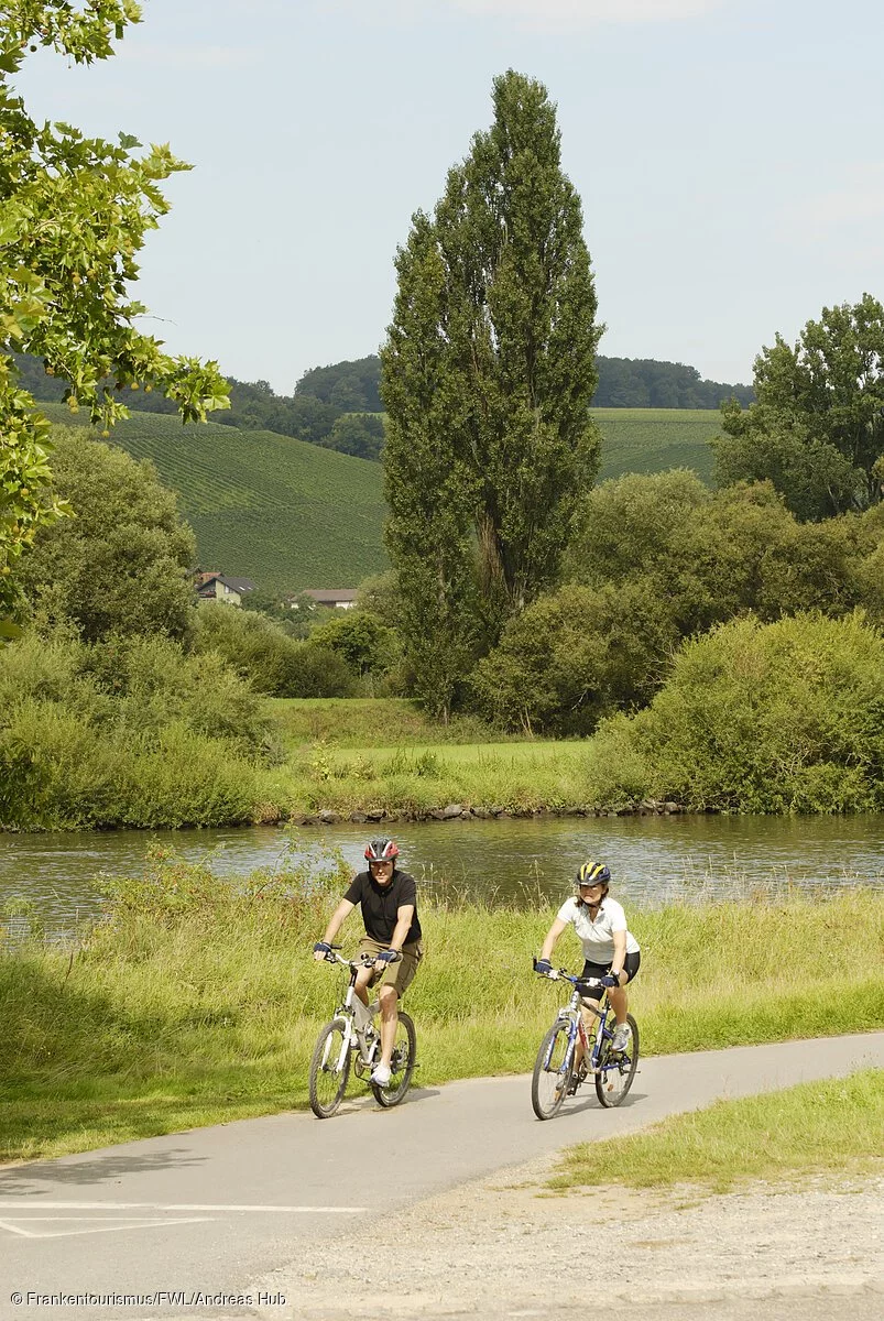 Radfahren an der Volkacher Mainschleife