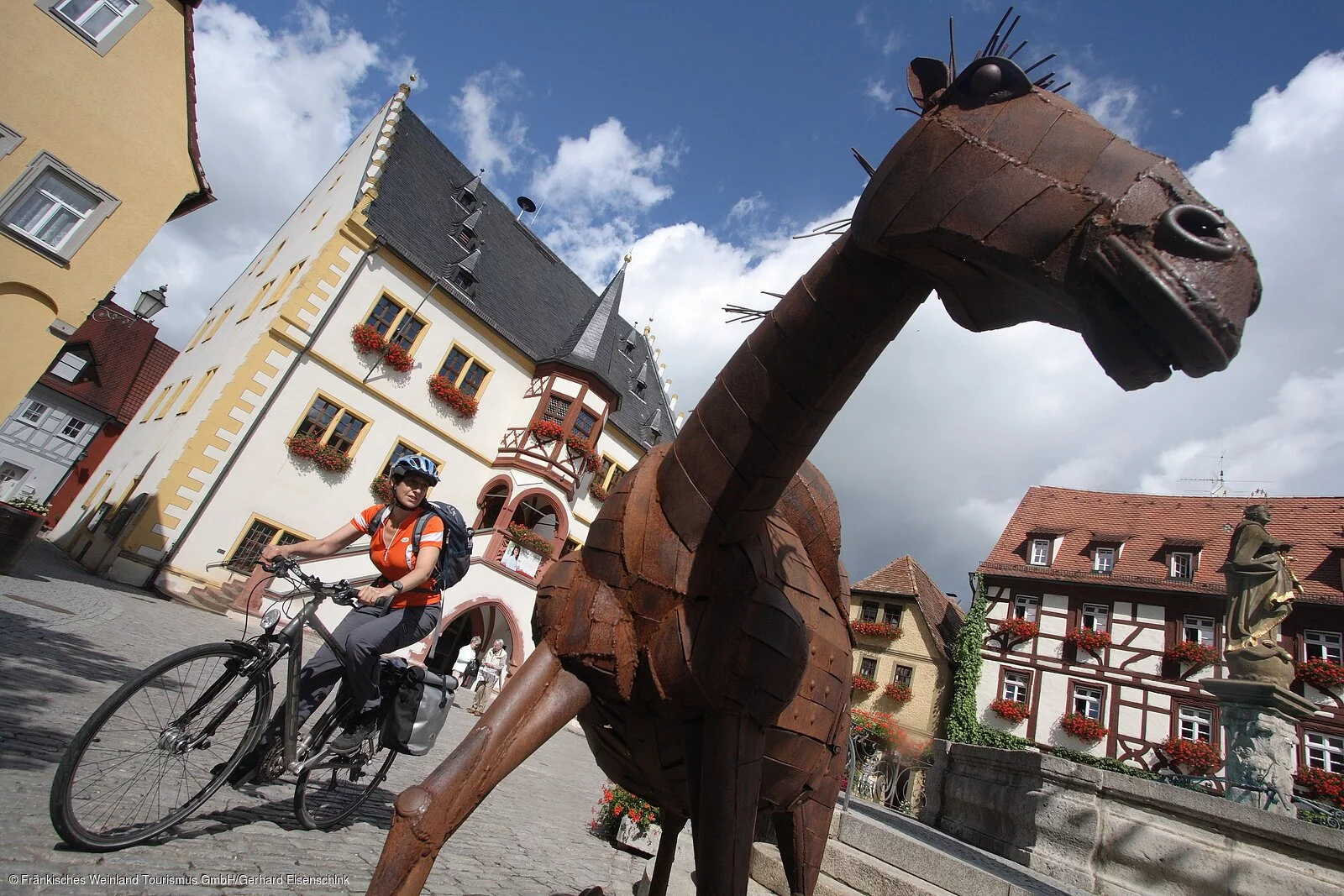 Mit dem Fahrrad in Volkach