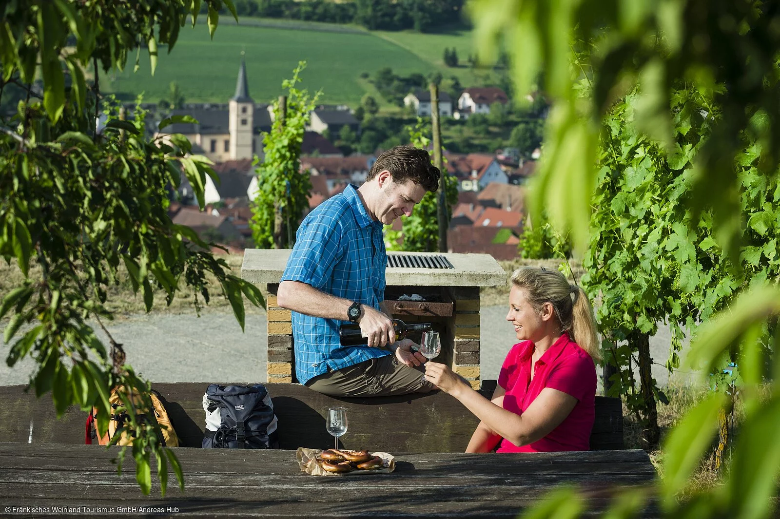 Rast in den Weinbergen