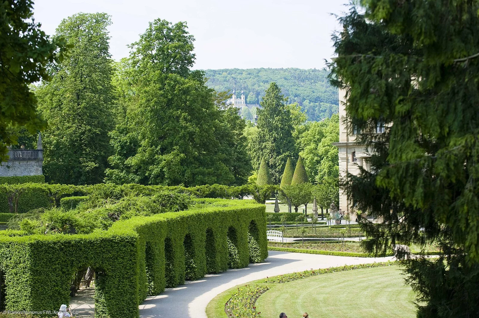 Blick vom Hofgarten aufs Käppele